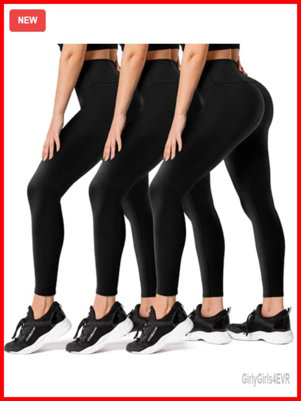 High Waisted Soft Leggings 3 Pack with Pockets